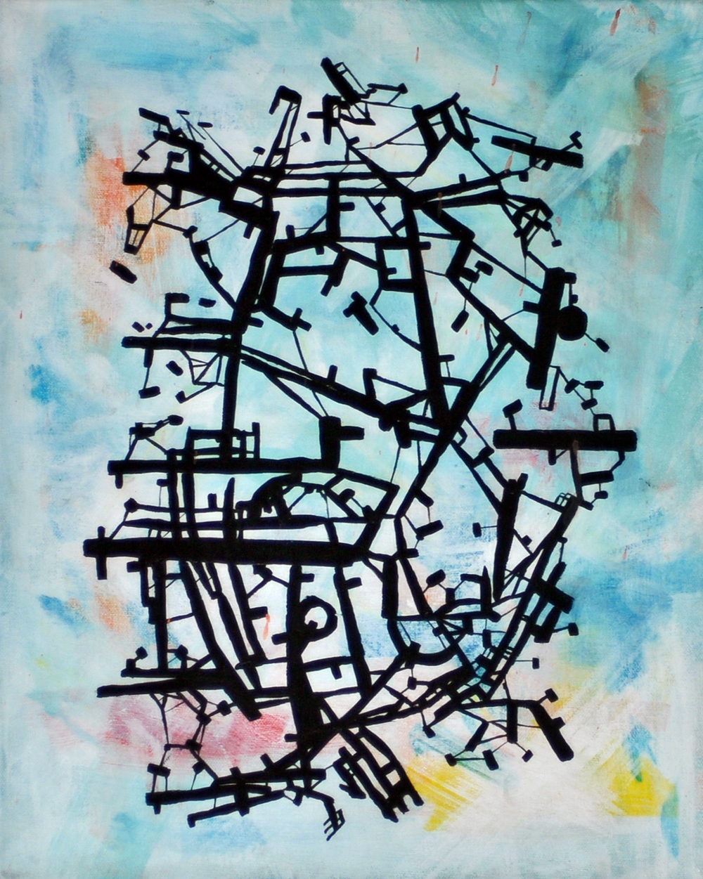 Blue Sky Mechanics #2 by Mitchell Martin 16x20 Acrylic on Canvas