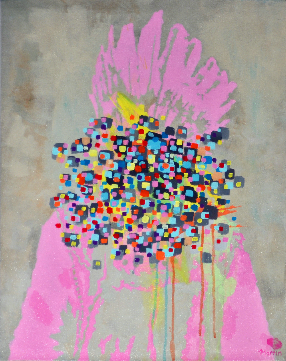 Pink Indian #1 (2010) acrylic on canvas 20" x 30" $200