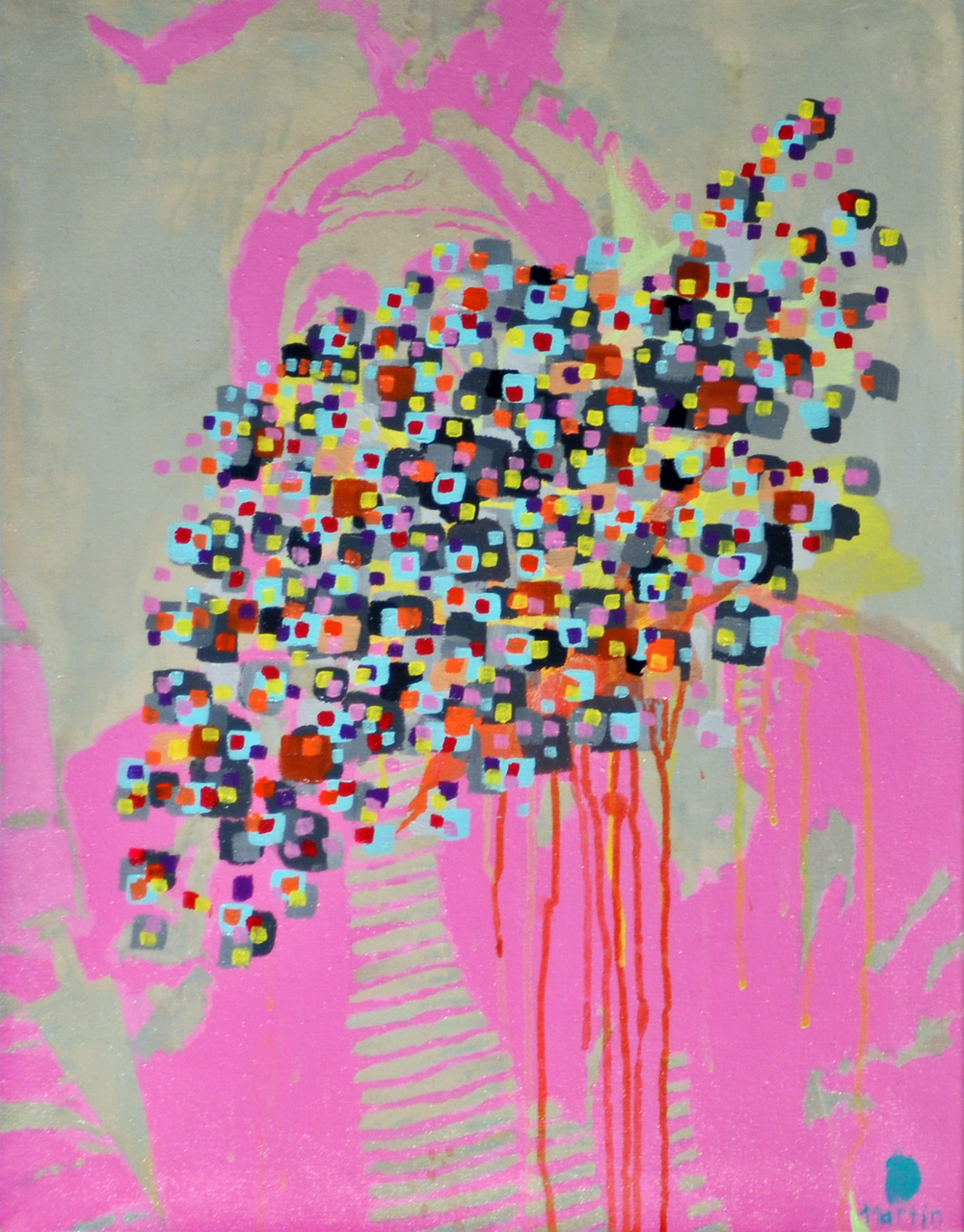 Pink Indian #2 (2010) acrylic on canvas 20" x 30" $200