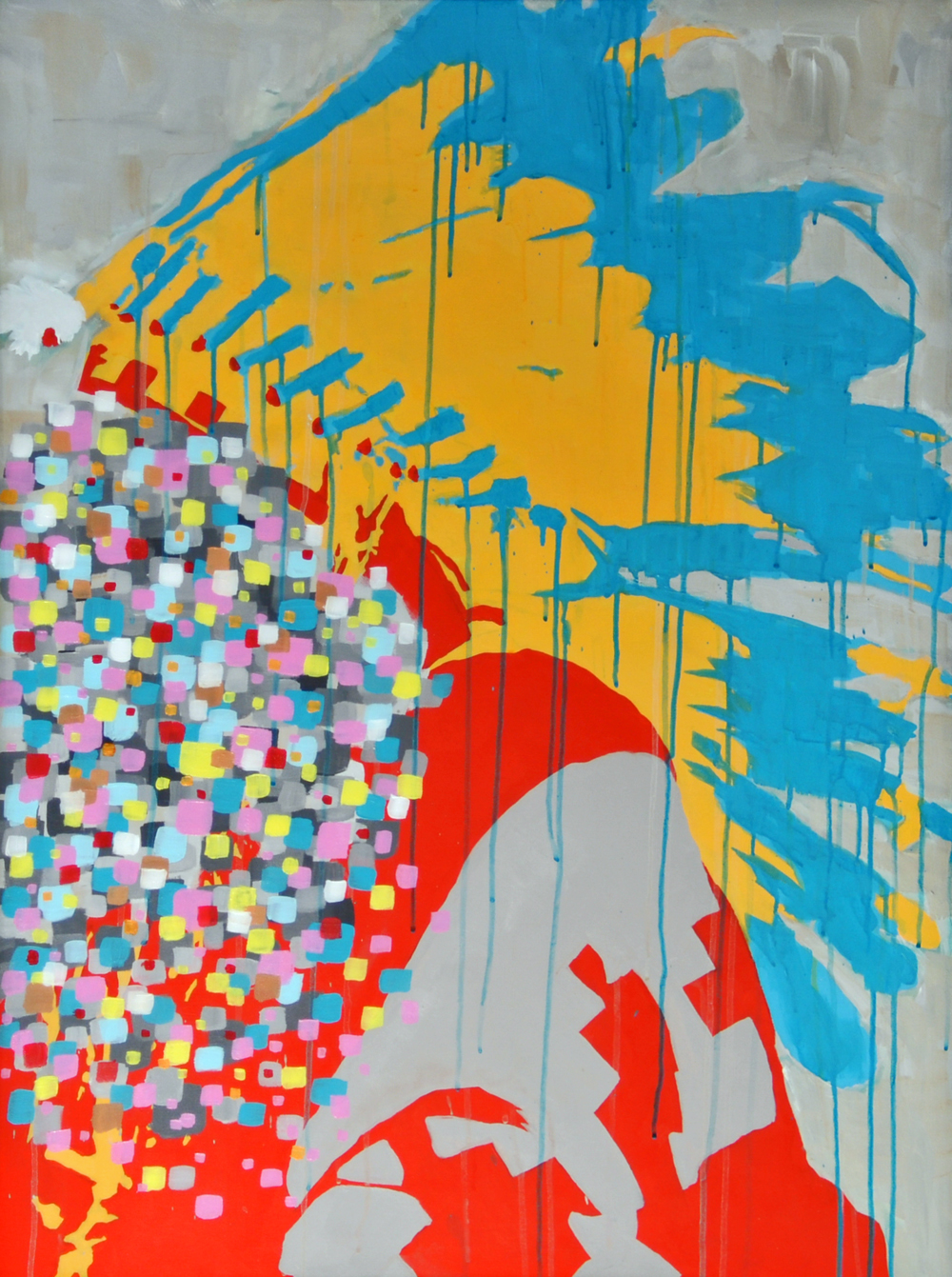 Title: Pow Wow Wow Wow By Mitchell Martin 30x40 Acrylic on Canvas 2010